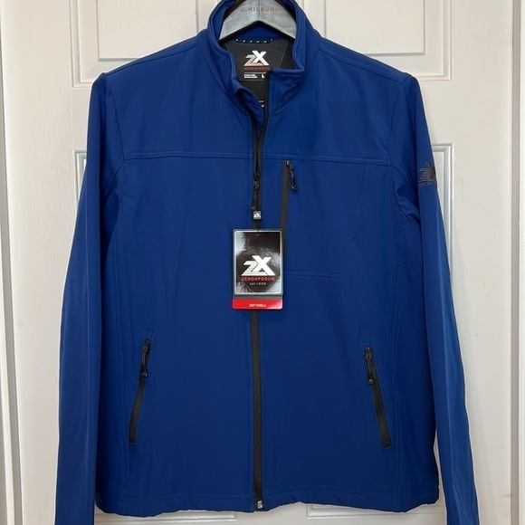 NWT ZeroXposur Fleece Lined Zip Up Jacket Size Large Tech Biue - Picture 1 of 16